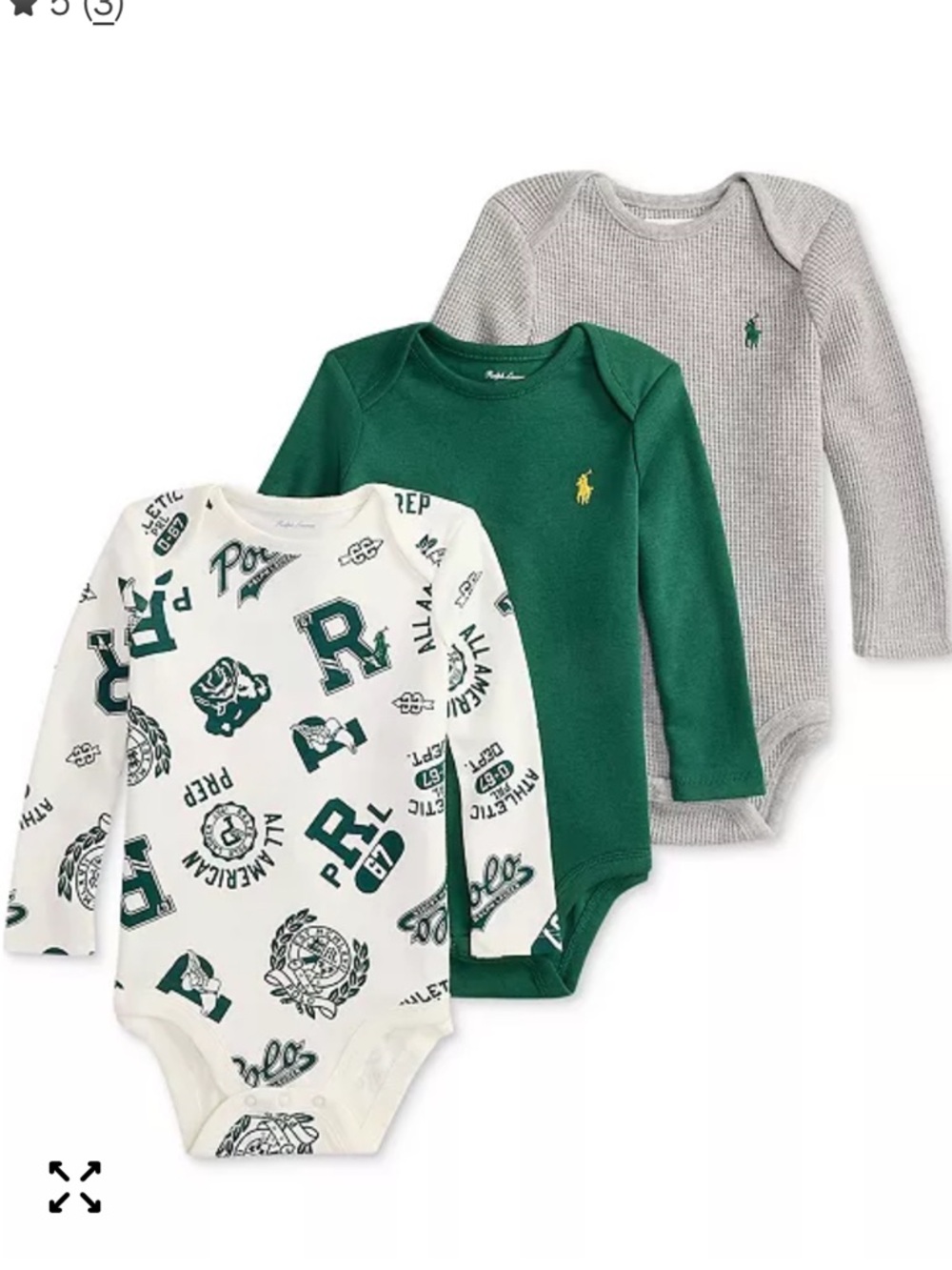 Long-Sleeve Baby Bodysuit 3-Pack